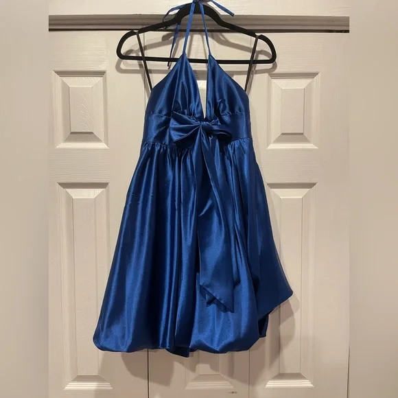 royal blue puffy dress short Short Blue Puffy Dress For Girls 10y
